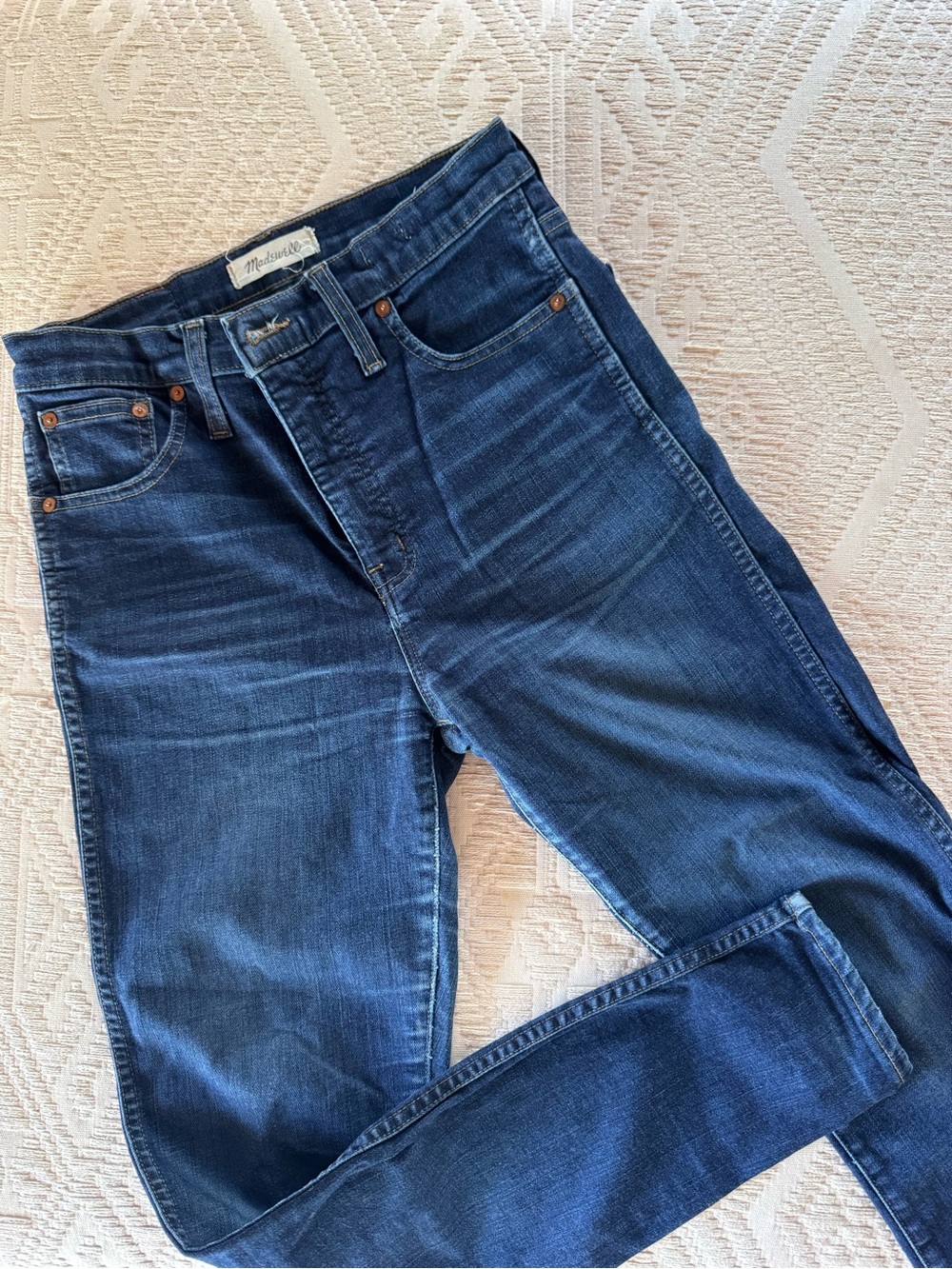 Madewell high riser skinny skinny Jeans in Dark Blue Wash